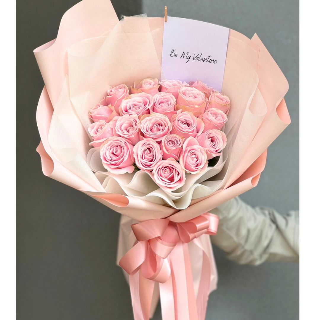 "Beloved" Bouquet Of 20 Pink Roses - Valentine's collection Phuket