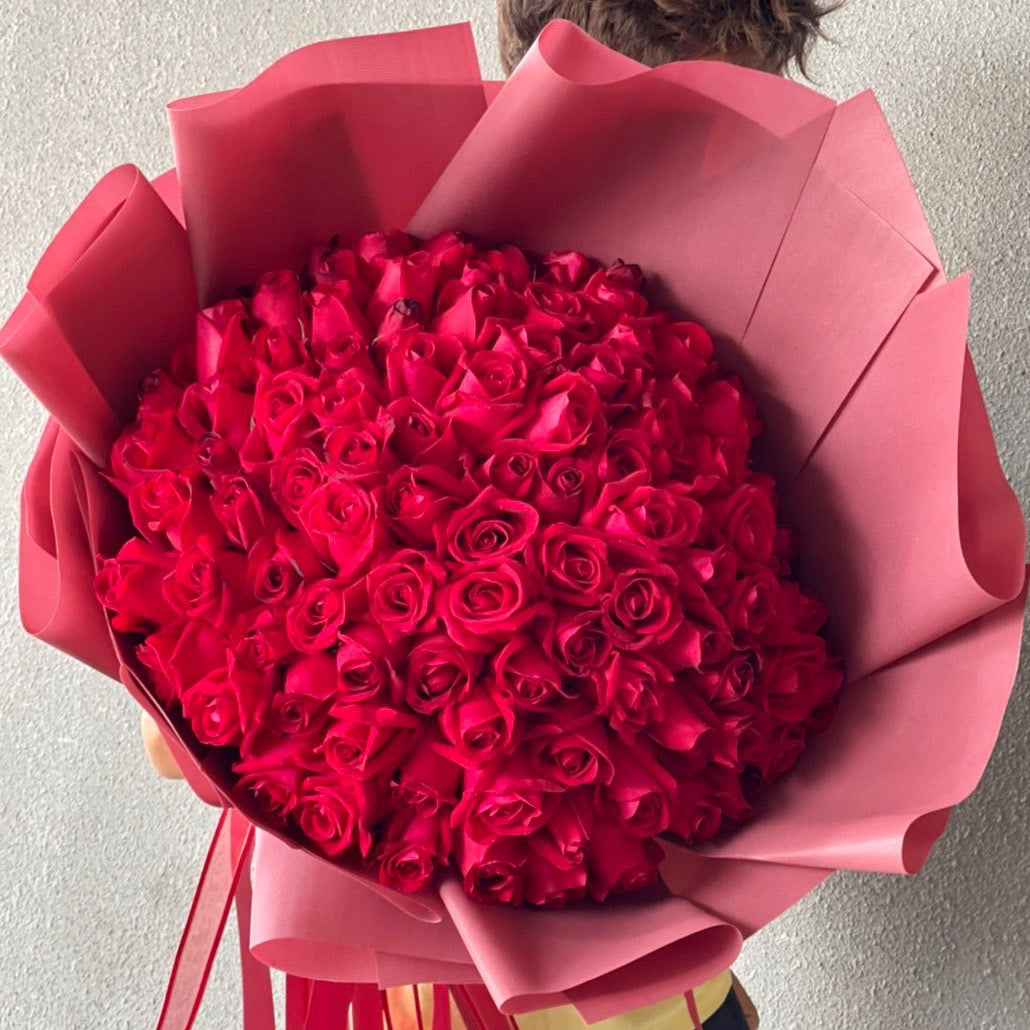 "Always You" Bouquet Of 100 Red Roses - Valentine's collection Phuket