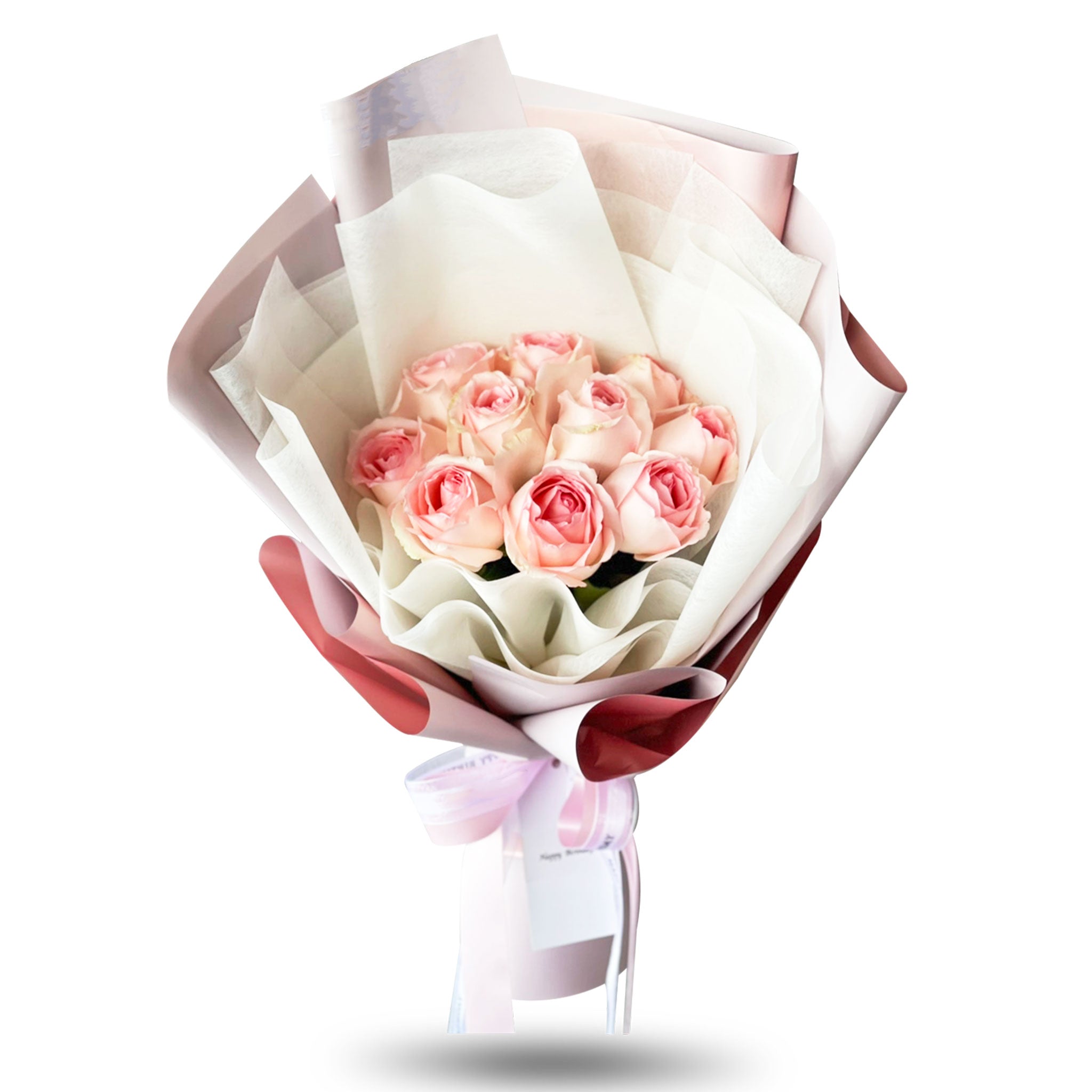 "My Candy" 10 Pastel Pink Roses - Valentine's collection Phuket